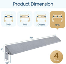 Load image into Gallery viewer, High-Density Foam King Size Bed Wedge Pillow - Grey Gap Filler with Pockets