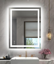 Load image into Gallery viewer, Stepless Dimmable Frontlit &amp; Backlit Bathroom Mirror - Unframed, Shatterproof