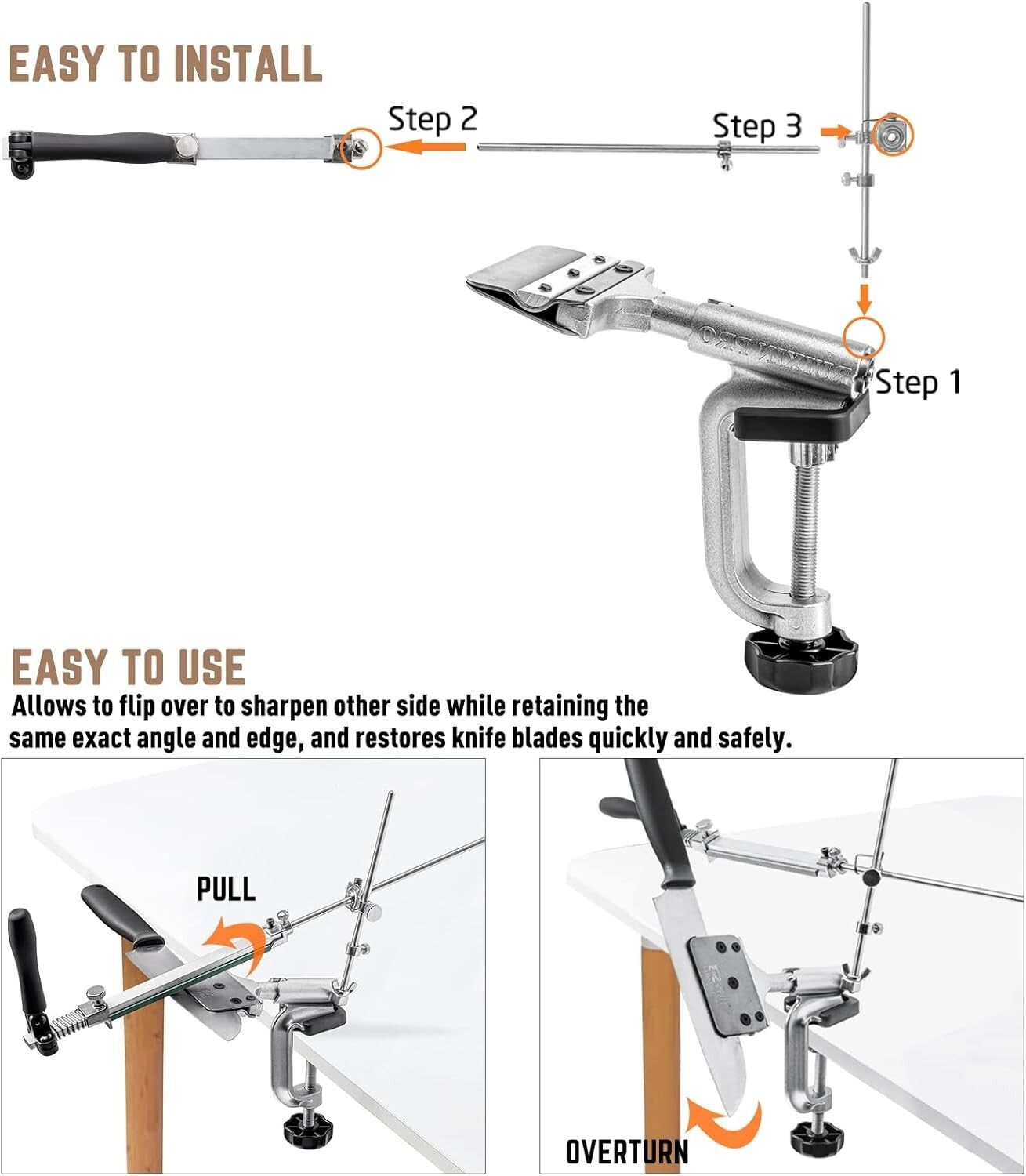 Versatile Knife Sharpening Kit - Perfect for Chefs with 10 Quality Whetstones
