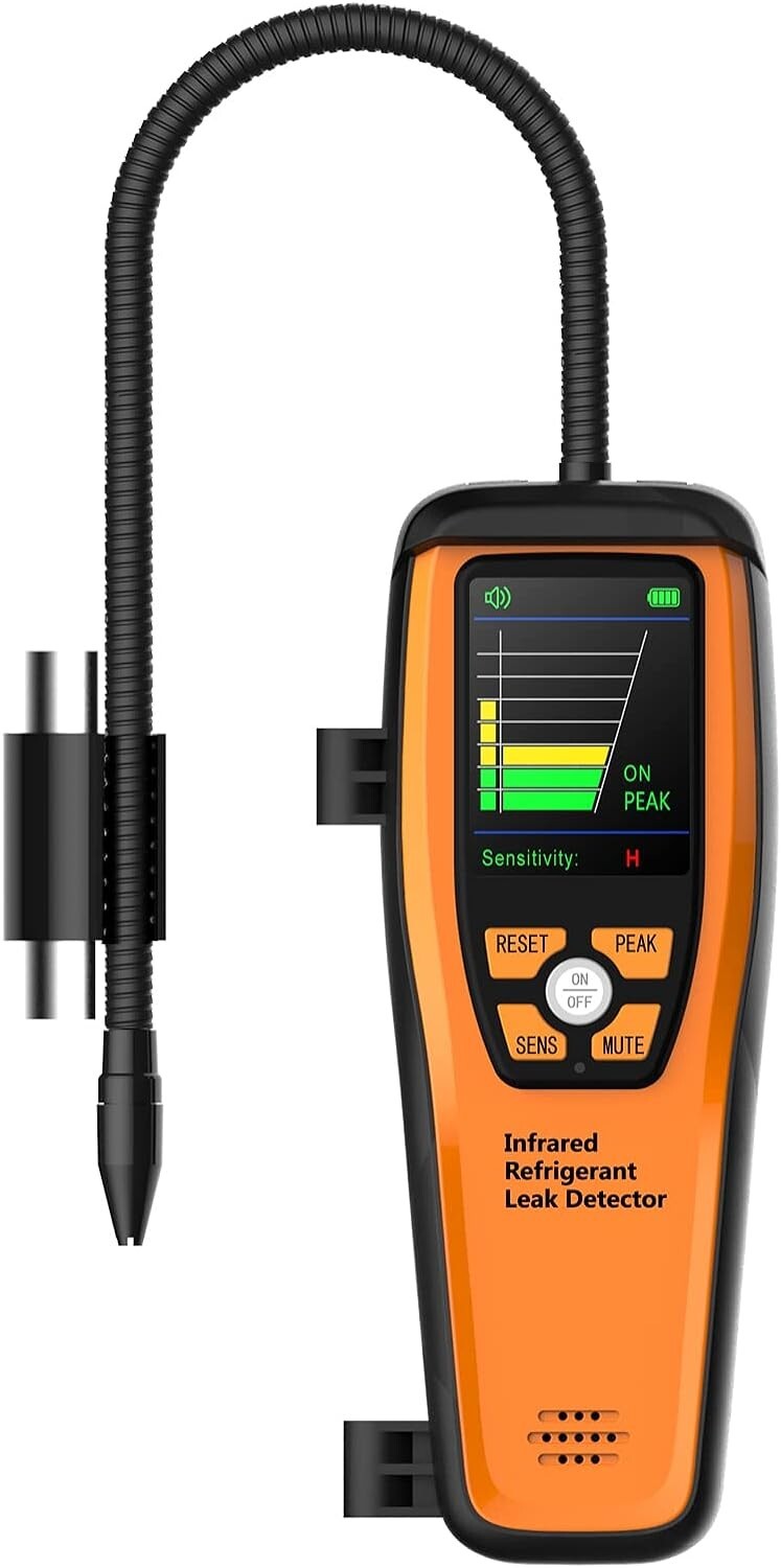 Professional HVAC Leak Detector with Infrared Sensor & 2.8" Display for Accuracy