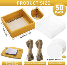 Load image into Gallery viewer, 50 Elegant Kraft Gift Boxes with Window - Perfect for Soap and Jewelry Gifts