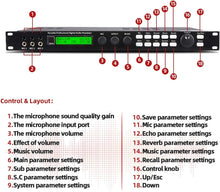 Load image into Gallery viewer, High-Quality Karaoke Audio Processor with 3 Microphone Channels and EQ Controls