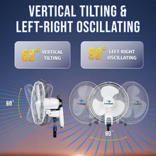 Load image into Gallery viewer, Remote-Controlled 16-Inch Oscillating Fan for Home - Energy Efficient Design