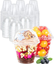 Load image into Gallery viewer, 200 Sets of 9 oz Clear Plastic Cups with Lids – Perfect for Desserts and Parties
