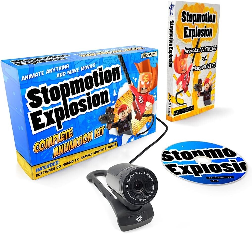 All-in-One Stop Motion Animation Kit - 1080P Camera, Software & Instructions