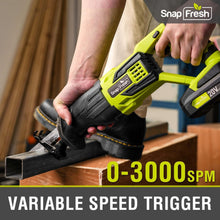 Load image into Gallery viewer, 20V Cordless Reciprocating Saw - 3000 SPM, Tool-Free &amp; LED Light for Precision
