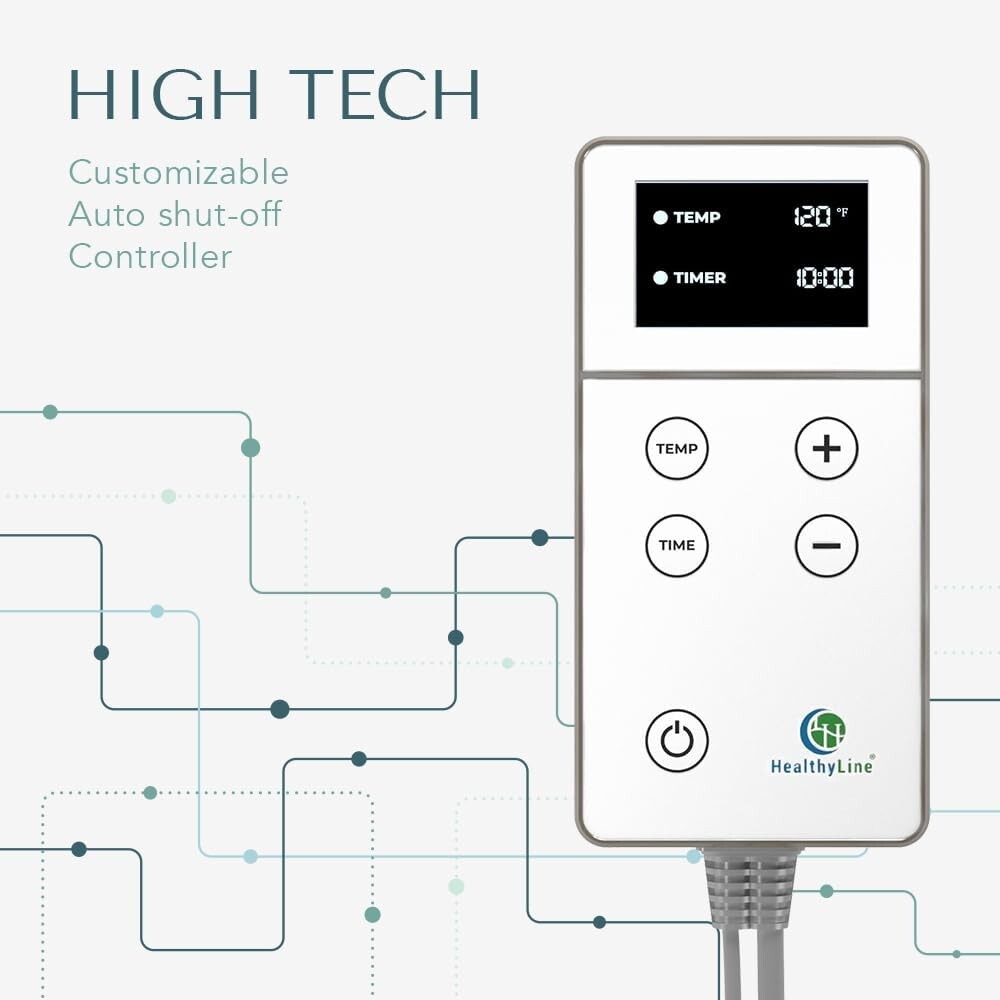 Flexible Infrared Heating Pad w/ 12-Hour Auto Shutoff - Natural Stones Therapy