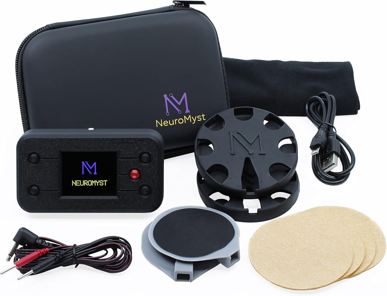 Complete Pro Brain Stimulation Kit - Rechargeable tDCS+tACS Device & Accessories