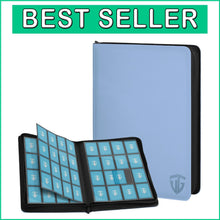 Load image into Gallery viewer, Compact 16 Pocket Card Storage Binder - Easy Access for 1020 Cards, Blue Design