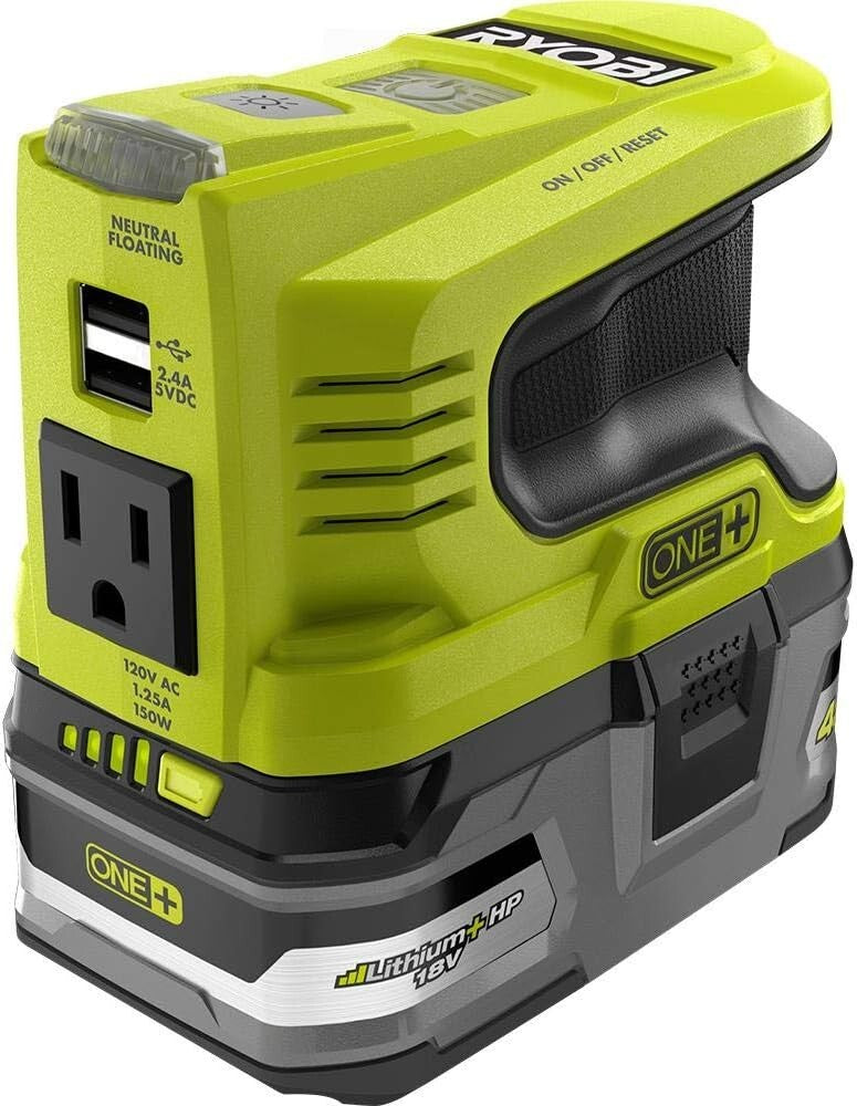 150 Watts Battery Powered Inverter with LED Light for On-the-Go Convenience