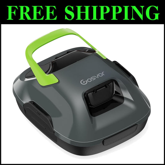 Automatic Cordless Pool Cleaner with Self-Parking - Ideal for Above-Ground Pools