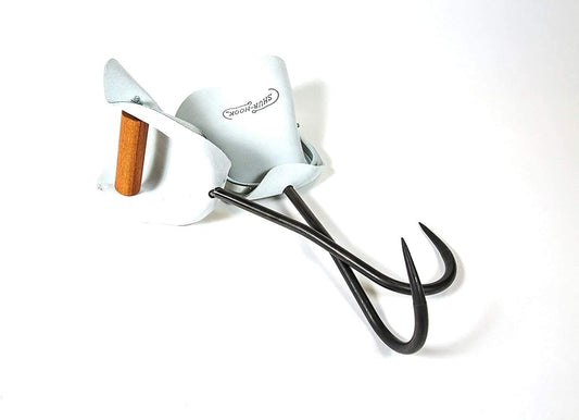 Efficient 9-Inch Hay Bale Hooks Set with Long Leather Guards – Farmer's Choice