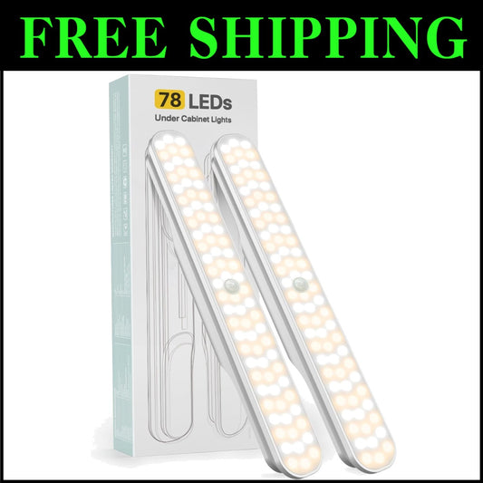 Energy-Efficient Motion Sensor Lights - 78 LEDs for Easy Indoor Illumination