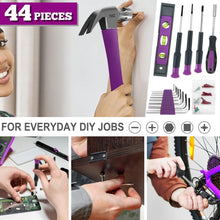 Load image into Gallery viewer, Elegant Pink 44-Piece Tool Set with Powerful Cordless Screwdriver - Gift-Ready