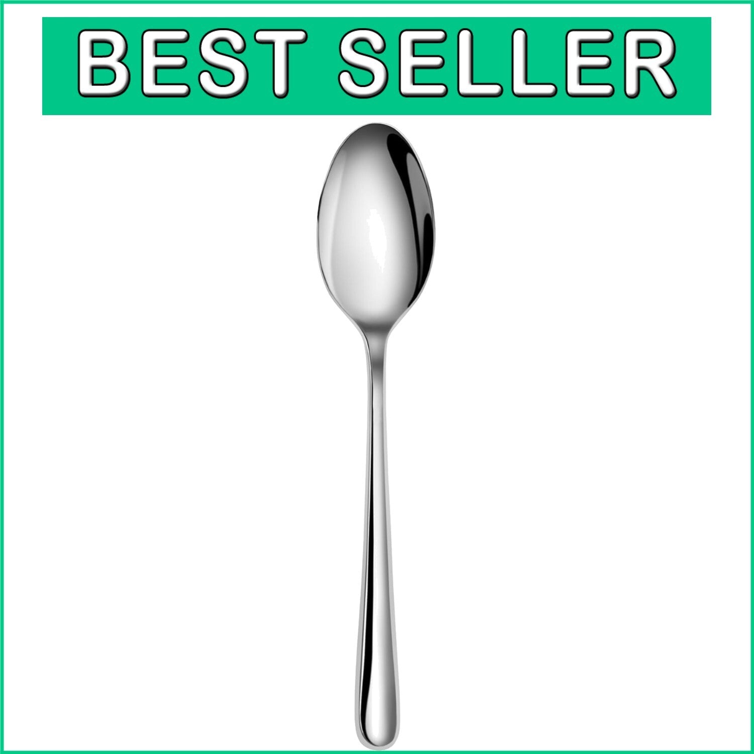 Elegant 12-Piece Stainless Steel Teaspoon Set - Classic Rain II Design