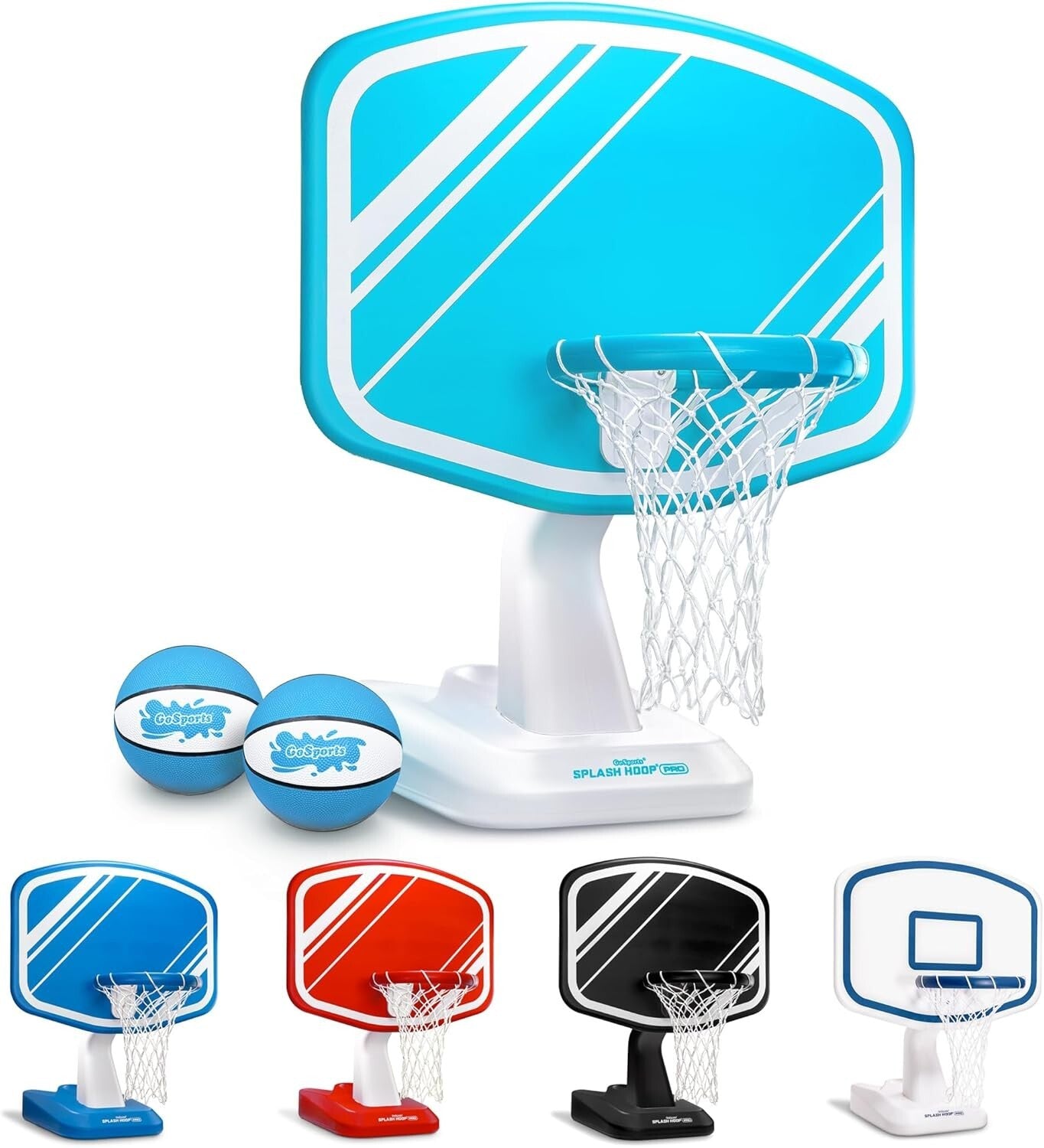 Extra Large Splash Hoop PRO - Professional Pool Basketball Set & Color Options