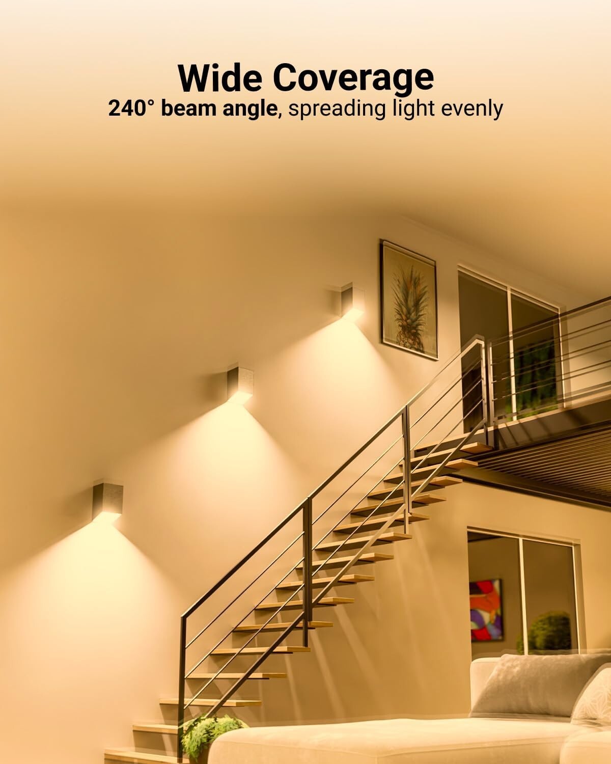 Energy-Efficient 9W GU24 LED A19 Bulbs - 16 Pack, Dimmable & Shatter Resistant