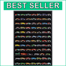 Load image into Gallery viewer, Open Front 1:64 Scale Toy Car Display Case - Wall Mount, No Door, Black