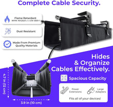 Load image into Gallery viewer, CableCare No-Drill Under Desk Cable Management Tray - Elegant Fabric Solution