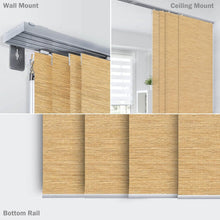 Load image into Gallery viewer, Adjustable Vertical Blinds: Cordless Sliding Door &amp; Room Divider - 45.8" to 86"