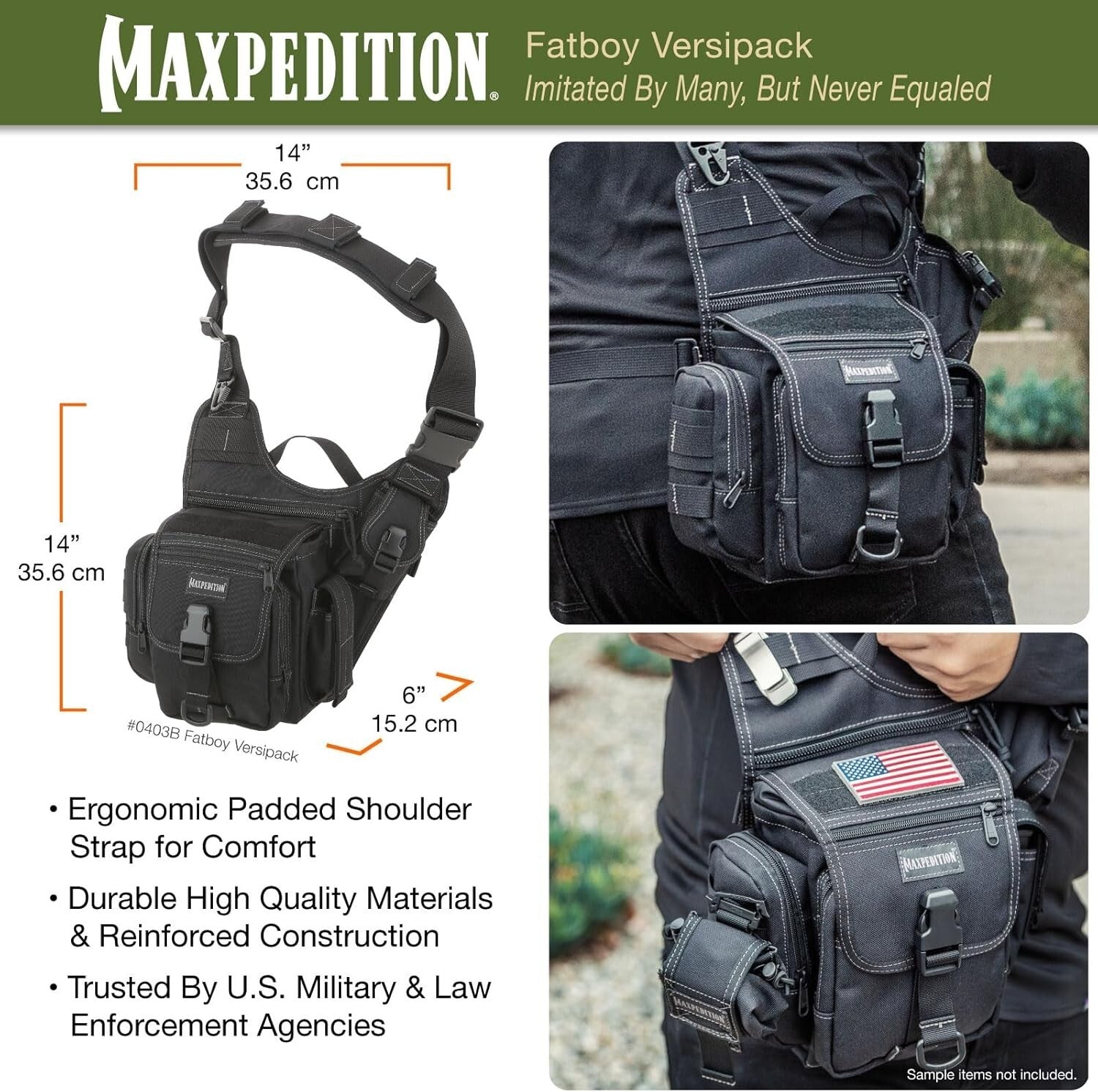 Ergonomic Fatboy Versipack - Stylish Nylon Sling Bag with Quick-Release Buckles