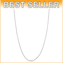 Load image into Gallery viewer, Lightweight 14k White Gold Rope Chain Necklace - Ideal Gift for Any Occasion