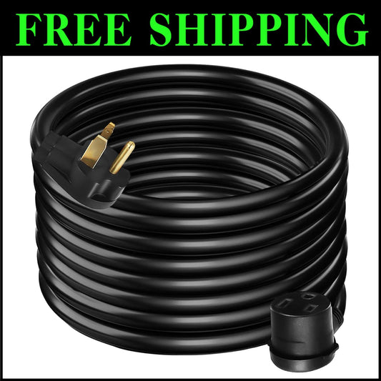 Flexible 30A Welder Extension Cable - 50FT STW Rated for Outdoor Use 250V