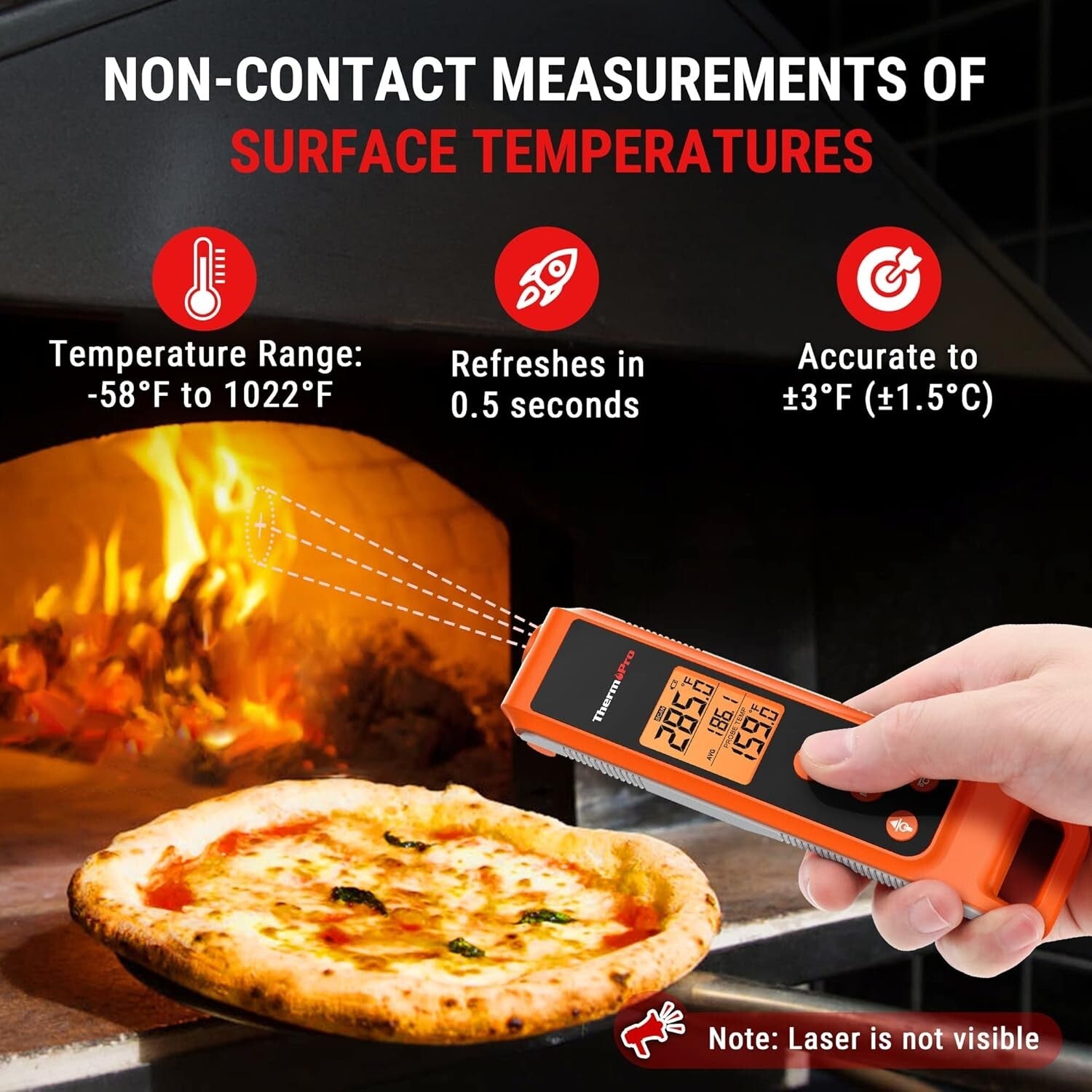 User-Friendly Instant Read Meat Thermometer with Infrared Surface Capability