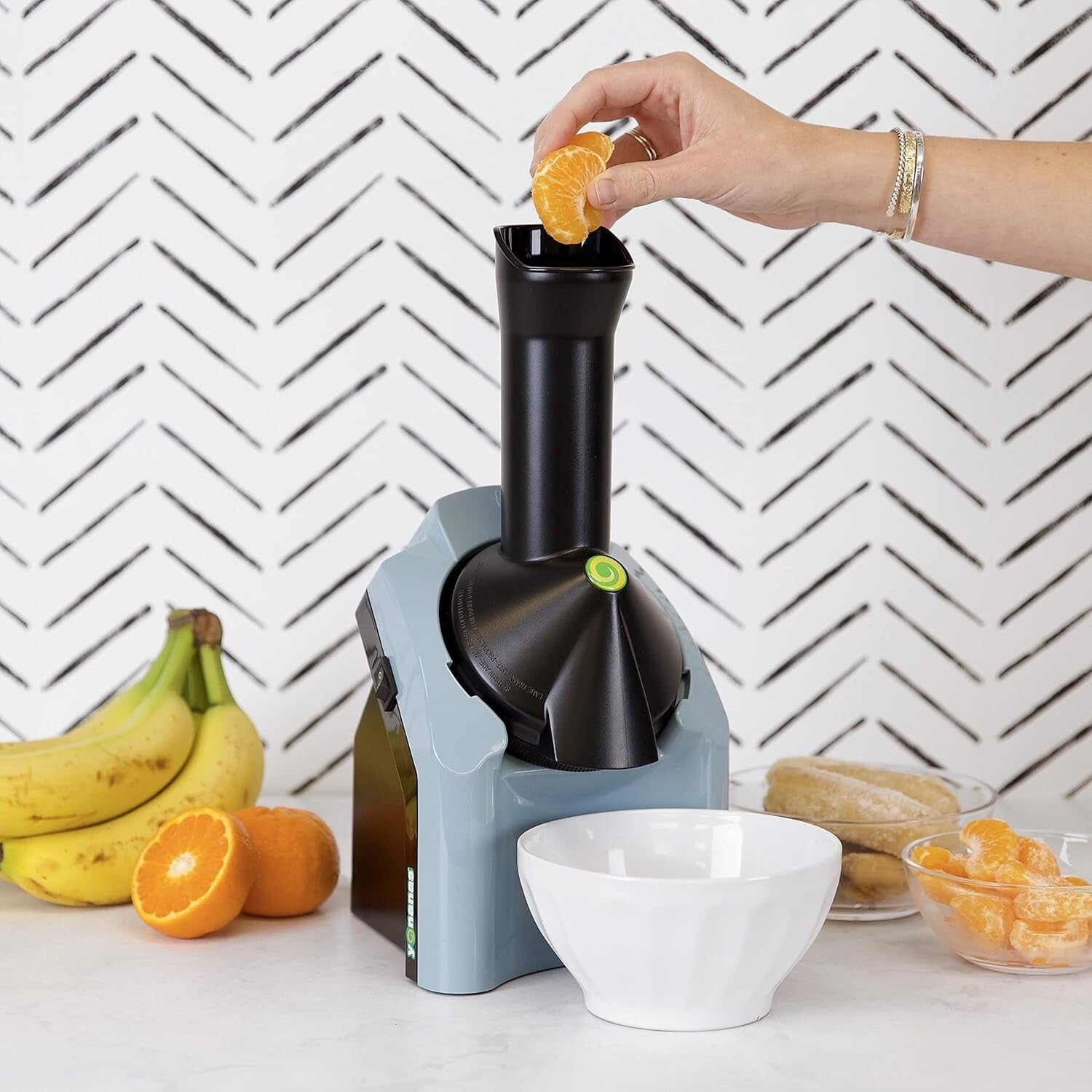 200W Vegan Fruit Soft Serve Maker - Easy Clean, Compact, Includes Recipe Book