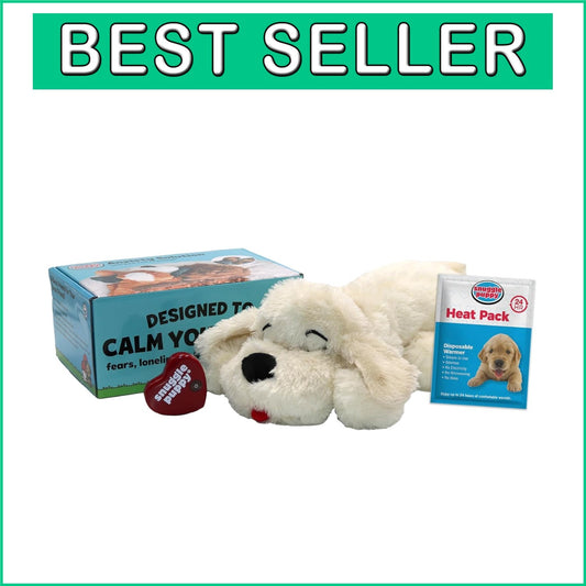 Snuggle Puppy Toy - Calming Heartbeat Aid for All Dog Breeds - Machine Washable
