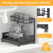 Load image into Gallery viewer, Premium Metal Pull-Out Under Sink Organizers - Height Adjustable, Black Finish
