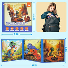 Load image into Gallery viewer, Magnetic Dinosaur Puzzles for Children 3-8 – Perfect for Road Trip Entertainment