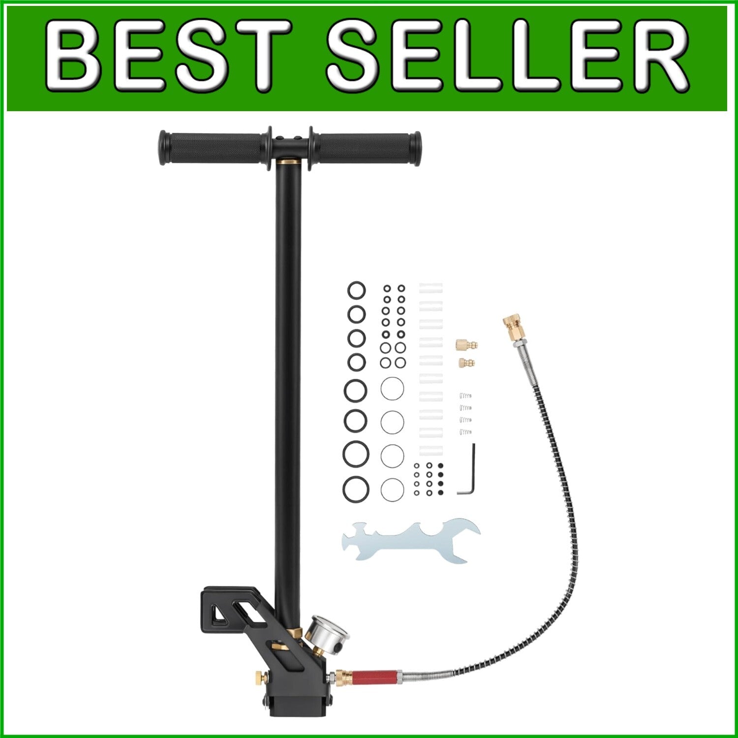 Durable Stainless Steel PCP Air Pump - 4500 psi with Easy Grip Handle