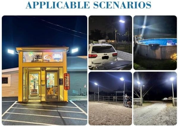 Dusk to Dawn Solar Street Lights for Outdoor Security – 2 Pack, IP66 Waterproof