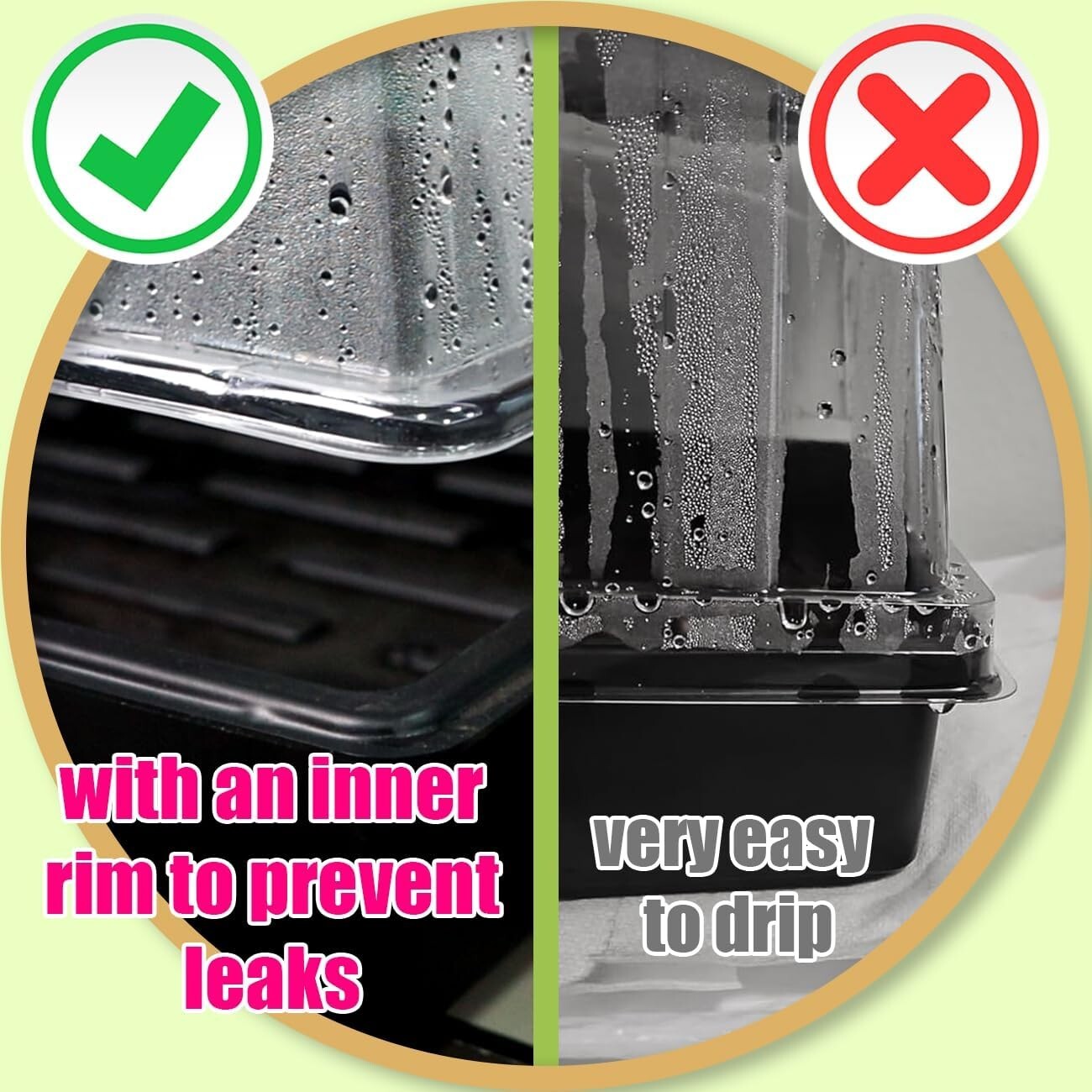 Heavy-Duty 5-Pack Seed Starter Trays with Leak-Proof Dome for Indoor/Outdoor Use