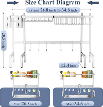 Load image into Gallery viewer, Multi-Purpose Expandable Dish Rack - Customizable Setup for Kitchen Organization