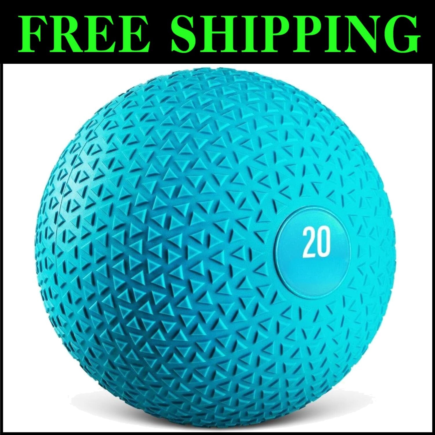 20lb Slam Ball - Durable PVC Sand-Filled Medicine Ball for Total Body Workouts