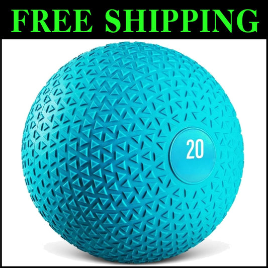 20lb Slam Ball - Durable PVC Sand-Filled Medicine Ball for Total Body Workouts