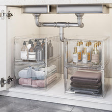 Load image into Gallery viewer, Durable 2 Drawer Clear Acrylic Desktop Organizers - Versatile Storage Solution