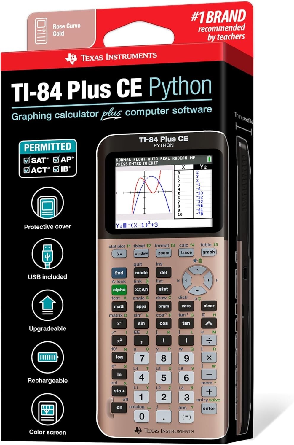 Rose Gold TI-84 Plus CE Graphing Calculator - Perfect for Students & Educators