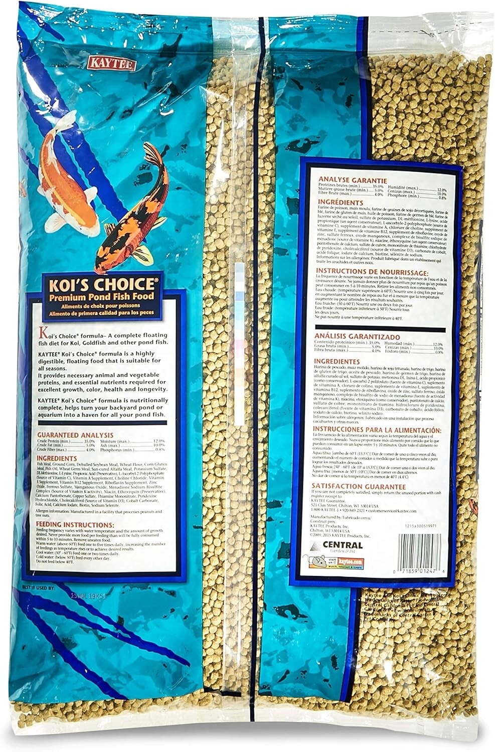 Koi’s Choice Premium Pond Fish Food - 10 lb Pack of 2 for Healthy Growth