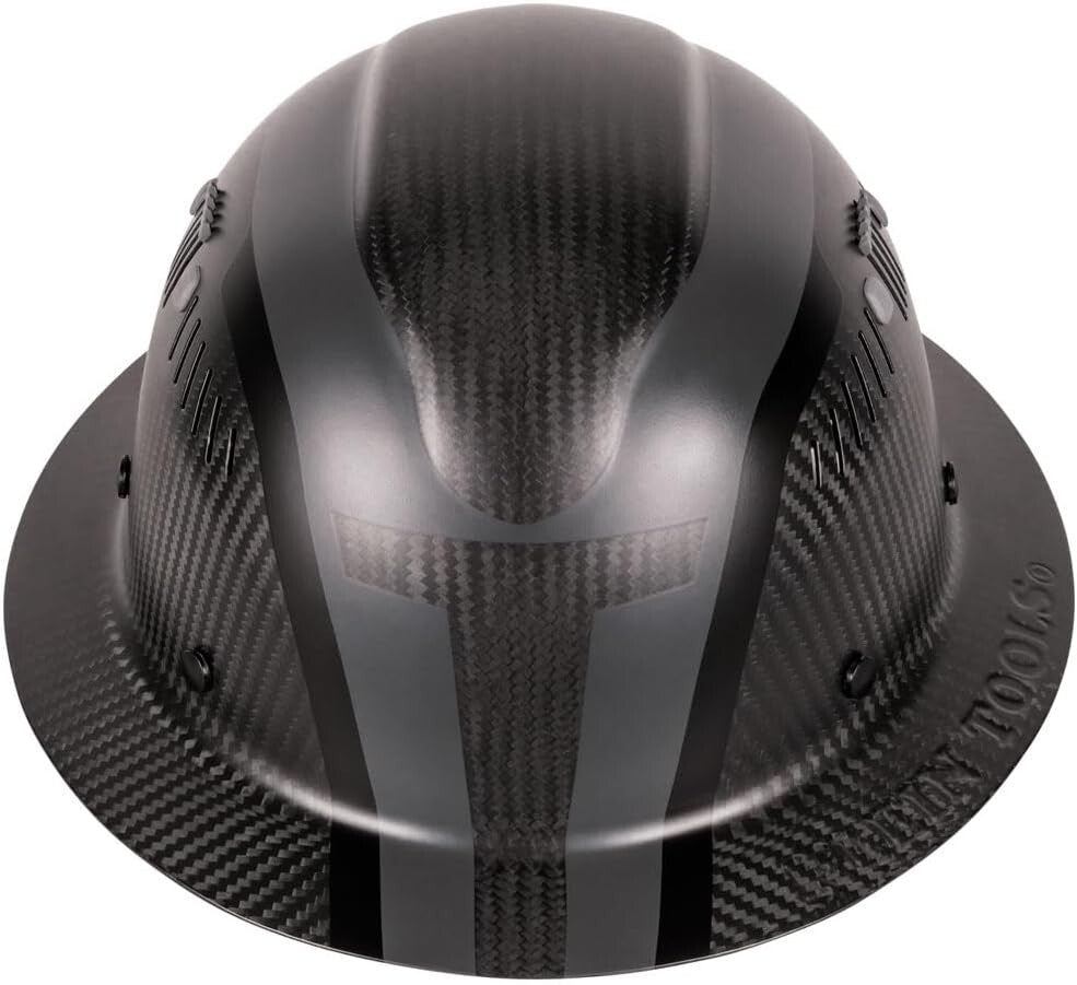 Durable Klein Carbon Fiber Hard Hat - Vented Full Brim Design for Max Safety