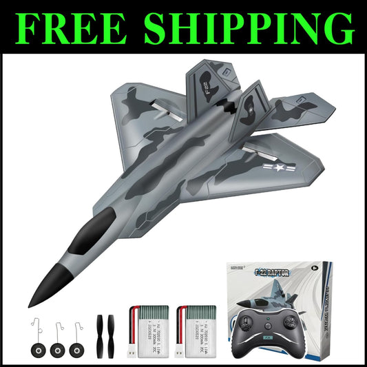 F-22 RC Airplane: Durable Foam Glider with 4-Directional Control for Fun Flying