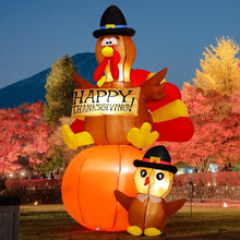 Load image into Gallery viewer, Weather-Resistant 6FT Thanksgiving Turkey Decoration with Quick Inflation Setup