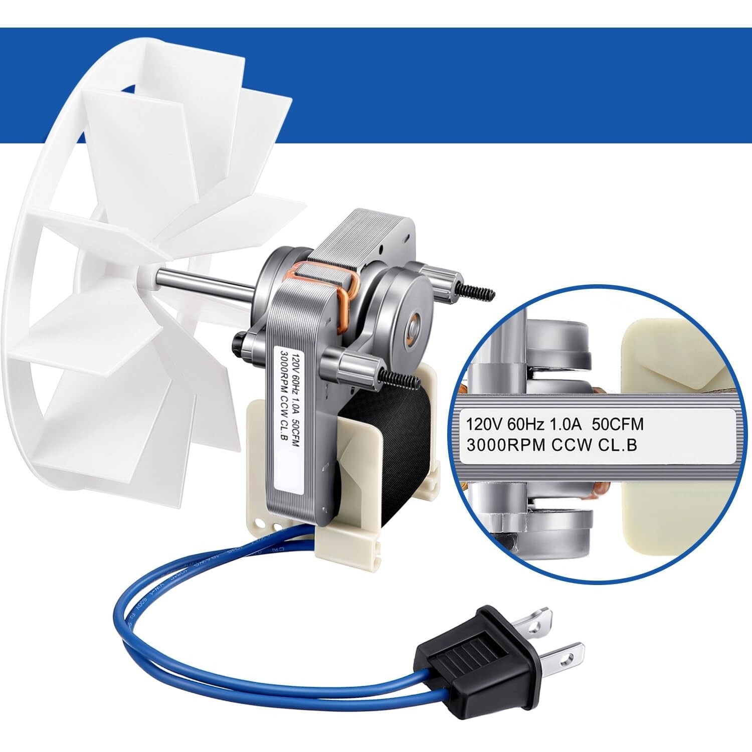 2-Pack Bathroom Fan Motor and Blower Wheel Set - Compatible with Nutone Models