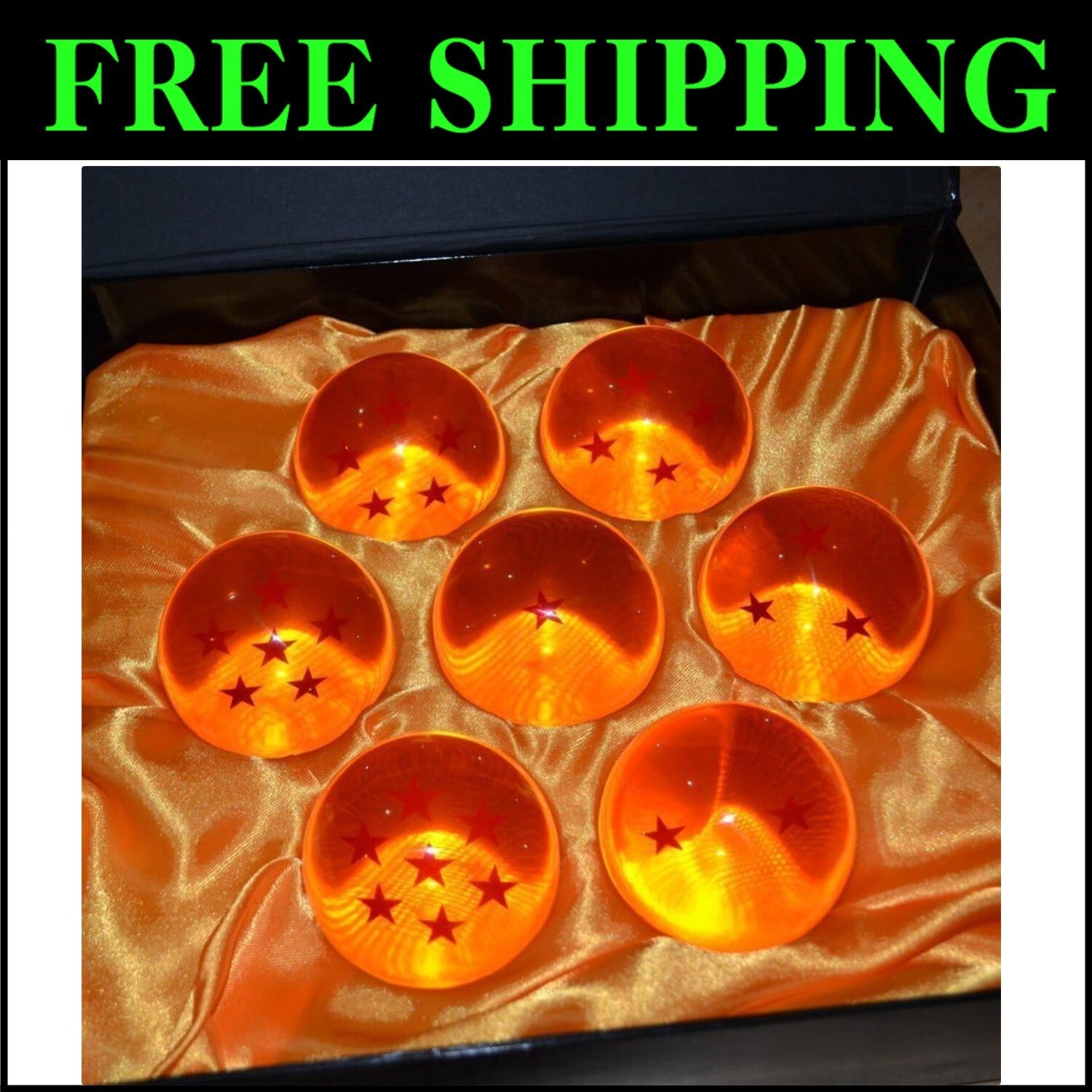 Large Transparent Play Balls - 7pcs Crystal Set in Gift Box for Home Decor