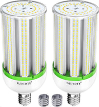 Load image into Gallery viewer, 100W LED Corn Bulbs - 2-Pack, E26/E39 for Commercial Use, 15000 Lumens, 5000K