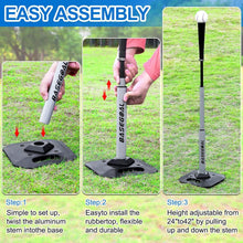 Load image into Gallery viewer, Professional Quality Batting Tee - Flexible Top &amp; Adjustable Height 24.5-42"