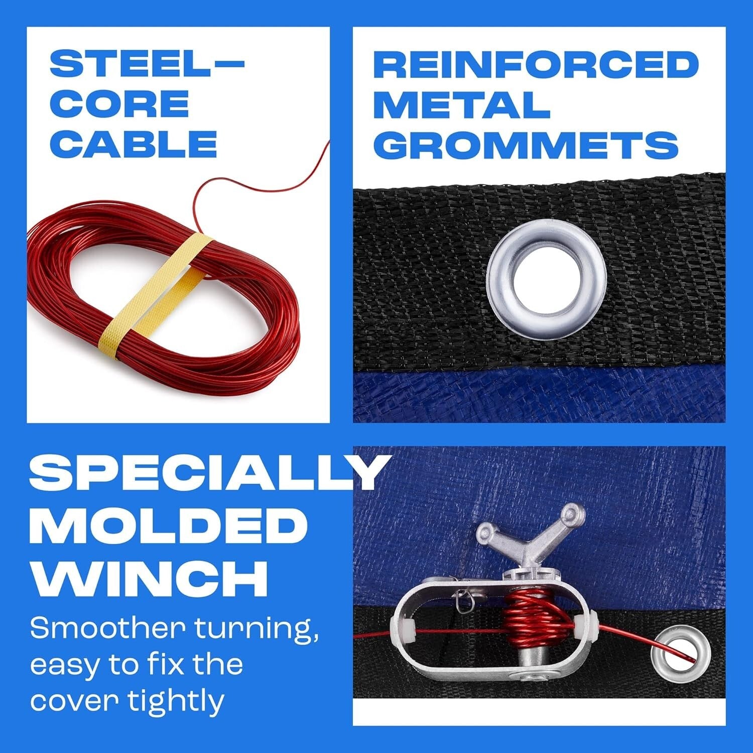 Durable 15 x 30-ft Oval Winter Pool Cover - UV-Resistant & Cold-Proof Solution