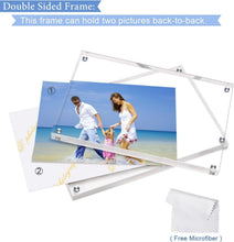 Load image into Gallery viewer, Versatile 6x8 Acrylic Picture Frames - Magnetic, Easy Photo Changes, Pack of 5